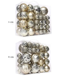 Decorative Christmas Balls Set with Colorful Designs
