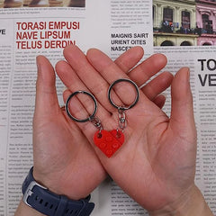 Brick Keychain for Couples Friendship | Heart