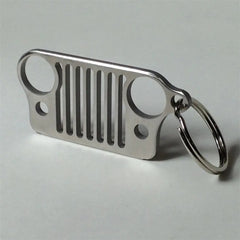 Stainless Steel Grill Keychain | Jeep