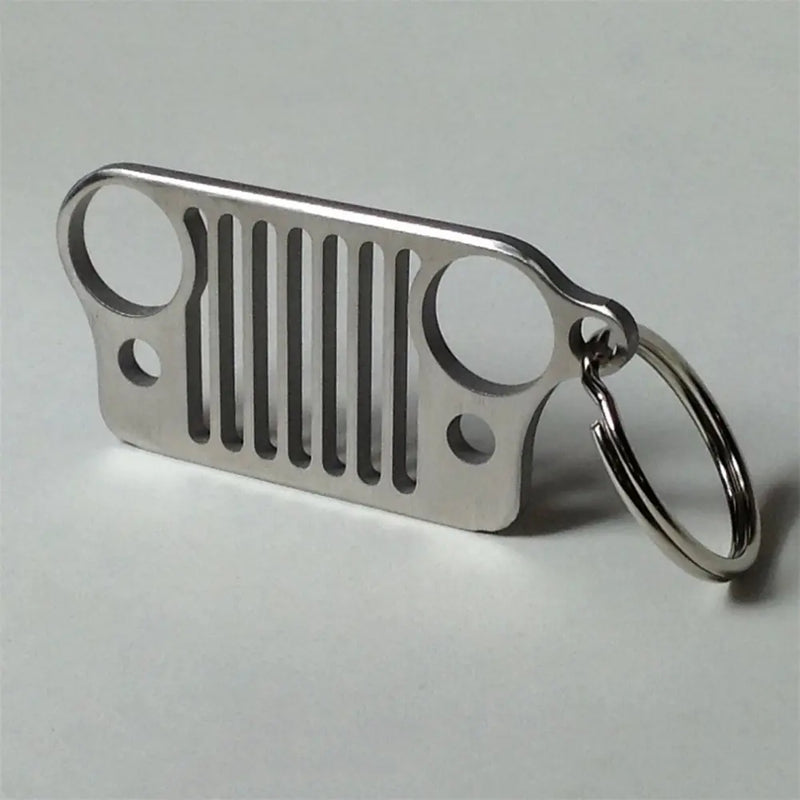 Stainless Steel Grill Keychain | Jeep