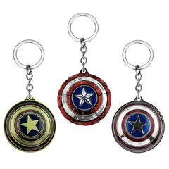 Marvel Hero Captain America Shield Keychain Car Key Holder