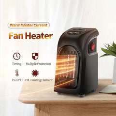 Mini Electric Ceramic Heater – Portable Winter Warmer for Home, Office & Camping