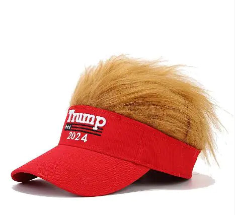 Trump Hat with Synthetic Hair | MAGA