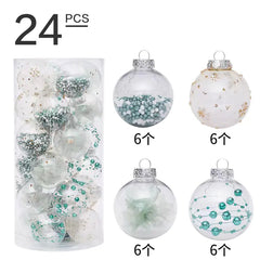 Transparent Christmas Ball Set for Tree Decorations