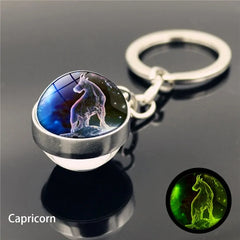 Constellation Luminous Keychain Glass Ball