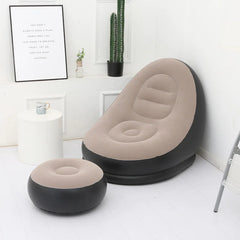 Thick Inflatable Lazy Sofa with Footstool