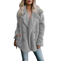 Abrigo de piel de invierno para mujer