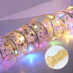 Ribbon Home Bows Christmas Lights