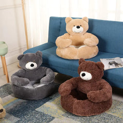 Super Soft Pet Bed with Cute Bear Hug