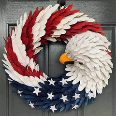 Front Door Patriotic Eagle Wreath