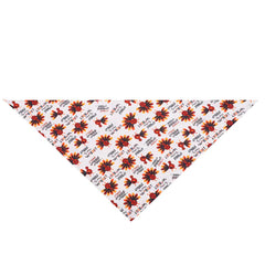 Dog bandana with floral pattern on a white background