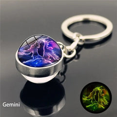 Constellation Luminous Keychain Glass Ball