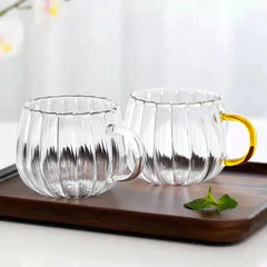 Striped Glass Mug Set