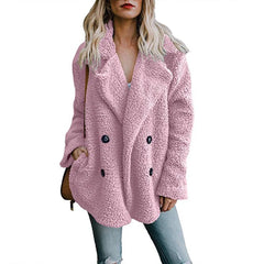 Abrigo de piel de invierno para mujer