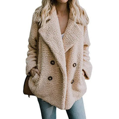 Abrigo de piel de invierno para mujer