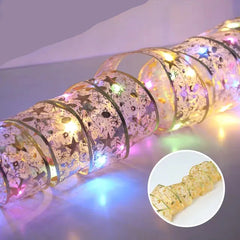 Ribbon Home Bows Christmas Lights