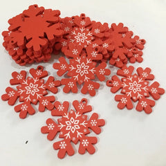 New Year and Christmas Wood Ornaments