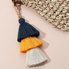 Multicolor Handmade Layered Tassel Keychain