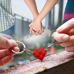 Brick Keychain for Couples Friendship | Heart