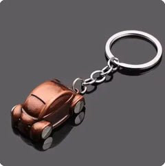 Car Gear Head Keychain with Turbo, Brake Disc, and Shock Absorber Pendants