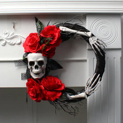 Rose Skull Garland Wreath