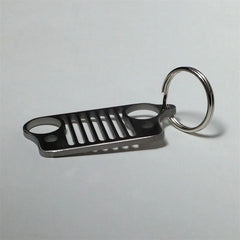 Stainless Steel Grill Keychain | Jeep