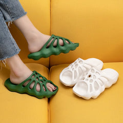 Cut Out Platform Slippers