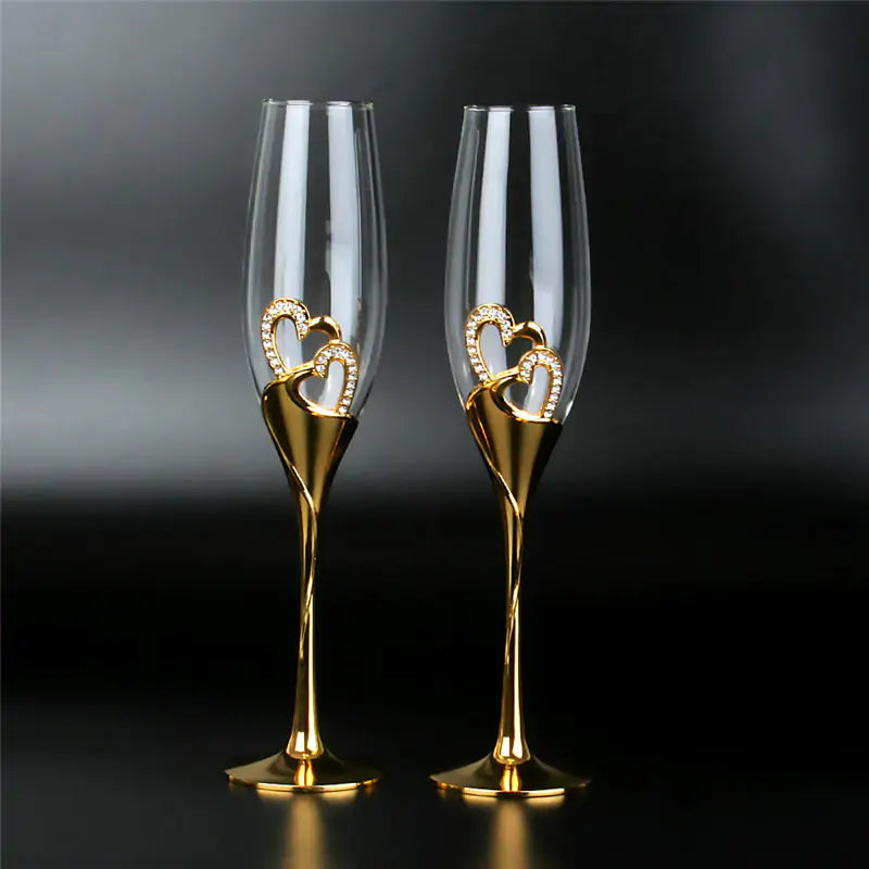 Crystal Wedding Champagne Glasses