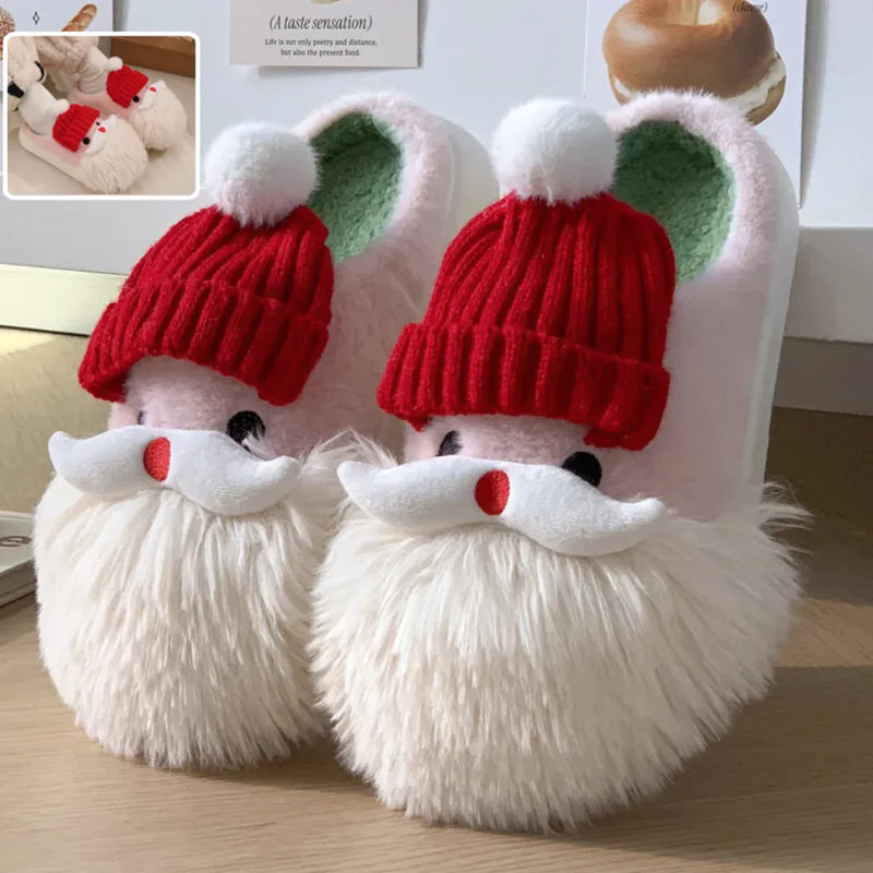 Cozy Christmas Santa Slippers