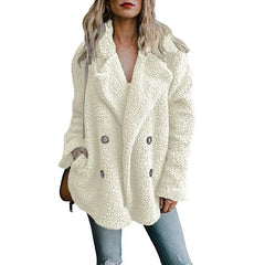 Abrigo de piel de invierno para mujer