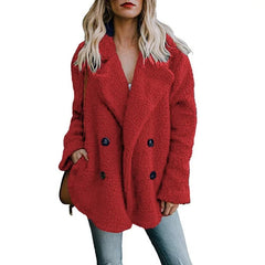 Abrigo de piel de invierno para mujer