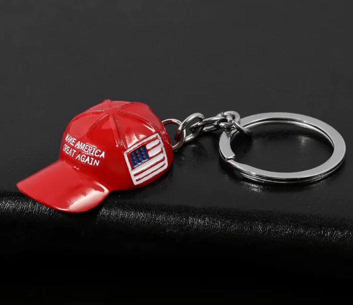 Men's Red Trump Hat Keychain | MAGA