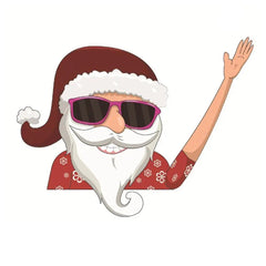 Weihnachtsmann 3D Autoaufkleber