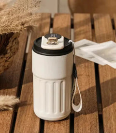 Smart Digital Thermal Bottle Portable Coffee Mug Stainless Steel Water Bottle In-Car Insulated Cup Keep Cold Vacuum Flasks 450ml