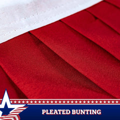 3 Pack USA Pleated Fan Flag 1.5x3 Ft American USA Bunting Decoration