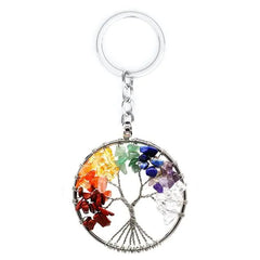 7 Chakra Tree of Life Keychain