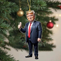 Funny Car Keychain & Christmas Tree Ornament | Trump