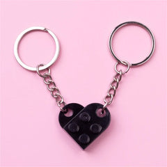 Brick Keychain for Couples Friendship | Heart