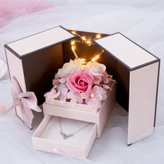 LED Soap Rose Flower Lipstick Jewelry Packaging Gift Box