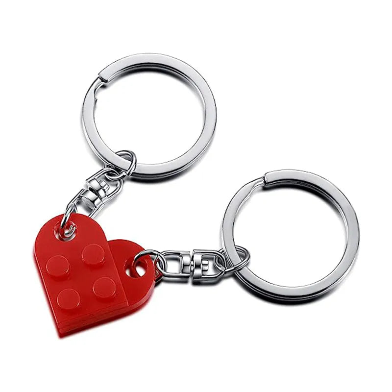 Brick Keychain for Couples Friendship | Heart