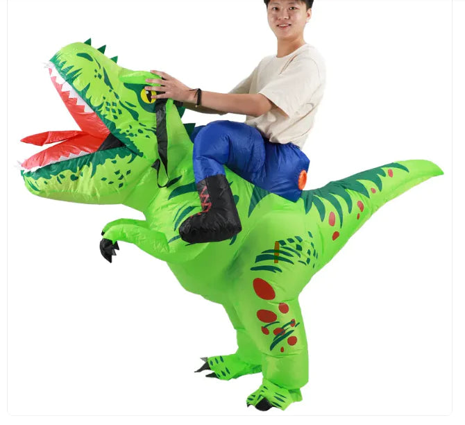 Festival Party Funny Parent-child Activity Heart Running Dino Inflatable Clothing