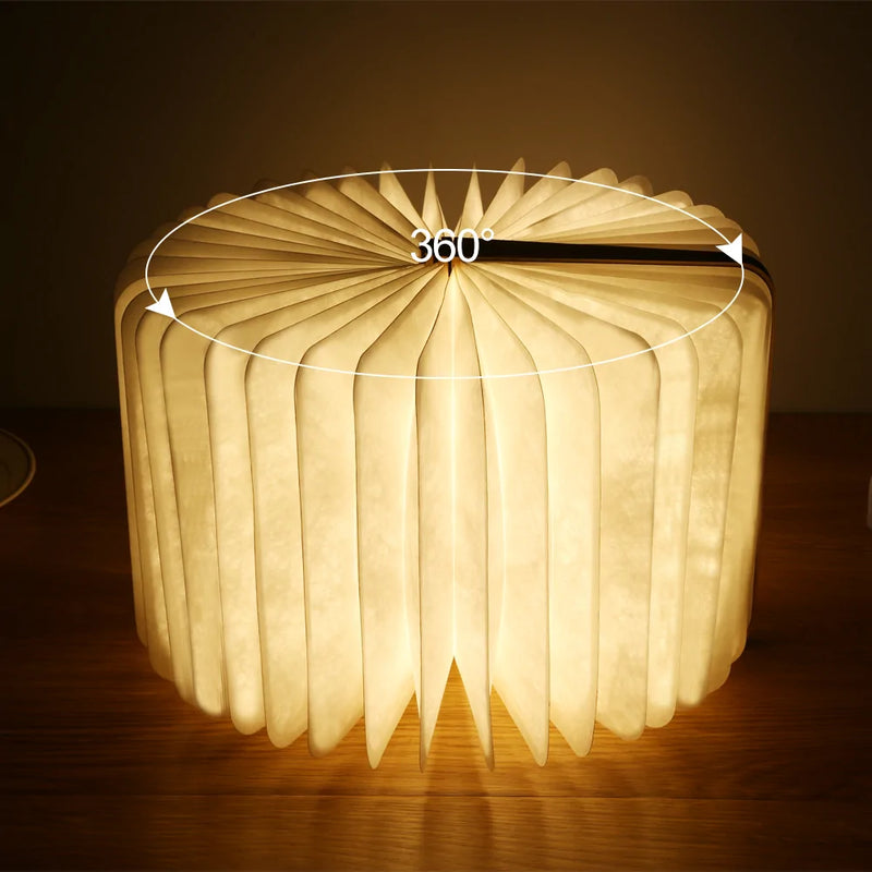 Wooden Book Lamp