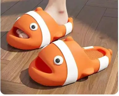 Non-Slip Slip-On Fish Slippers