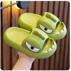 Cute Cartoon Monster Slippers – Non-Slip Platform Slides for Kids & Adults