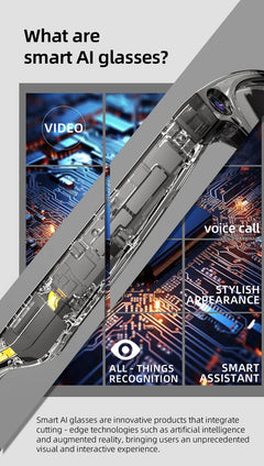 Xiaomi 4K Bluetooth AI Smart Glasses HD Shooting Waterproof Camera Photo Video Voice Call Translation