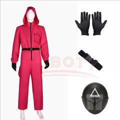 squid game, squidgame, squid, squid game costume, round 6, frontman, boss, pink soldier, red soldier, soldier suit, mask, cosplay face mask, face mask, party costume mask, mask party, halloween mask, netflix