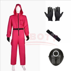 squid game, squidgame, squid, squid game costume, round 6, frontman, boss, pink soldier, red soldier, soldier suit, mask, cosplay face mask, face mask, party costume mask, mask party, halloween mask, netflix