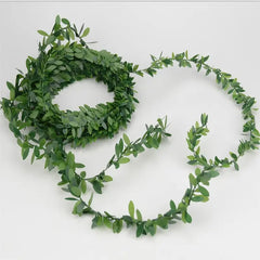 22.96ft Artificial Green Leaves Garland