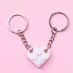 Brick Keychain for Couples Friendship | Heart