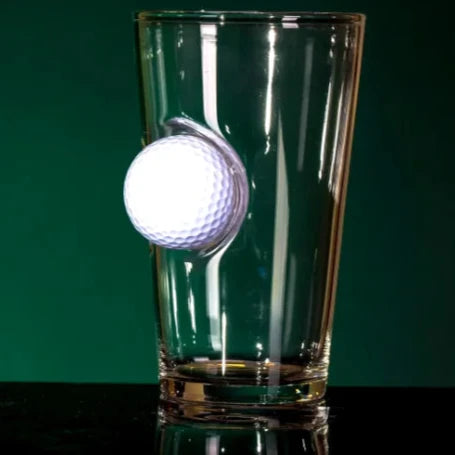 Stuck In Glass Beer Mug | Golf Ball Glass